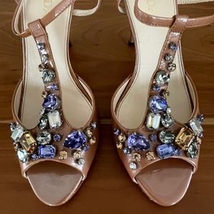 Prada Taffetas Jewels T-strap Sandals 37.5